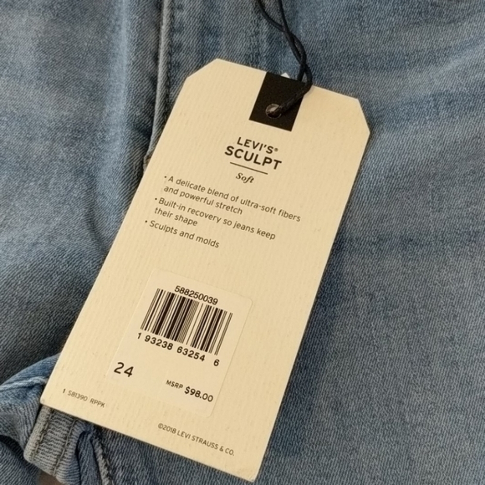 Levi's 724 High Rise Straight Leg Stretch Jeans - Picture 8 of 10
